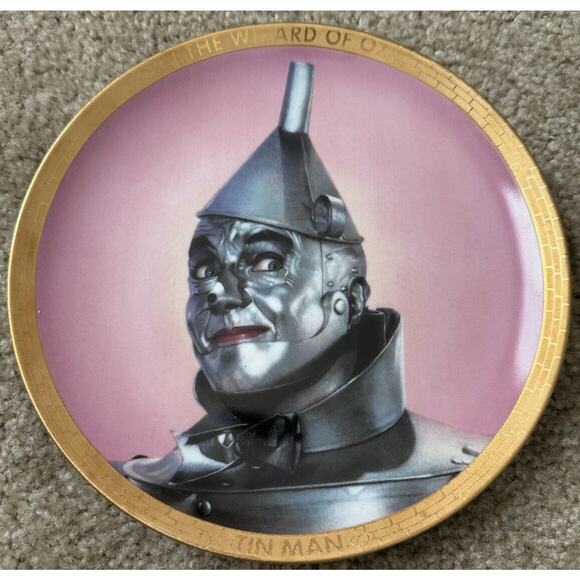 Wizard of Oz Tin Man Plate Portrait from Oz Collection & Vintage Tin man Puppet - Picture 2 of 8